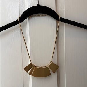 Madewell Gold Panel Fan Necklace